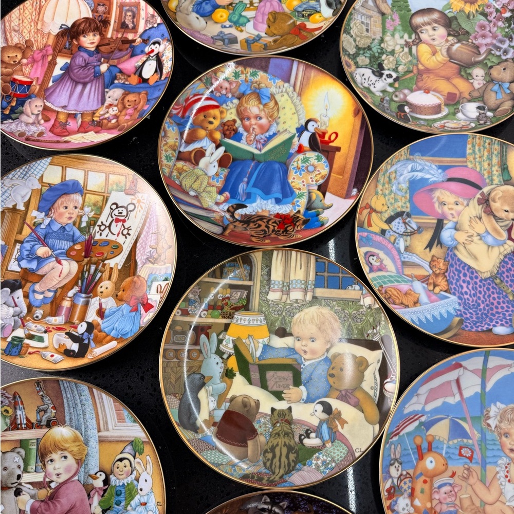 Vintage Franklin Mint Carol Lawson Limited Edition Porcelain Plates Set of 10
